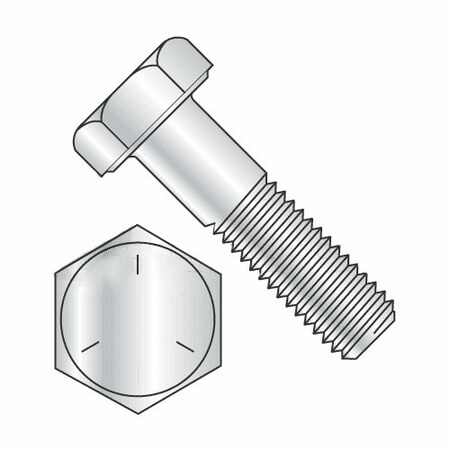 Newport Fasteners Grade 5, 1-1/2"-6 Hex Head Cap Screw, Zinc Plated Steel, 6 in L 738522-1